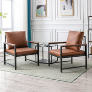 Poltrona Moderna Arancione Ecopelle