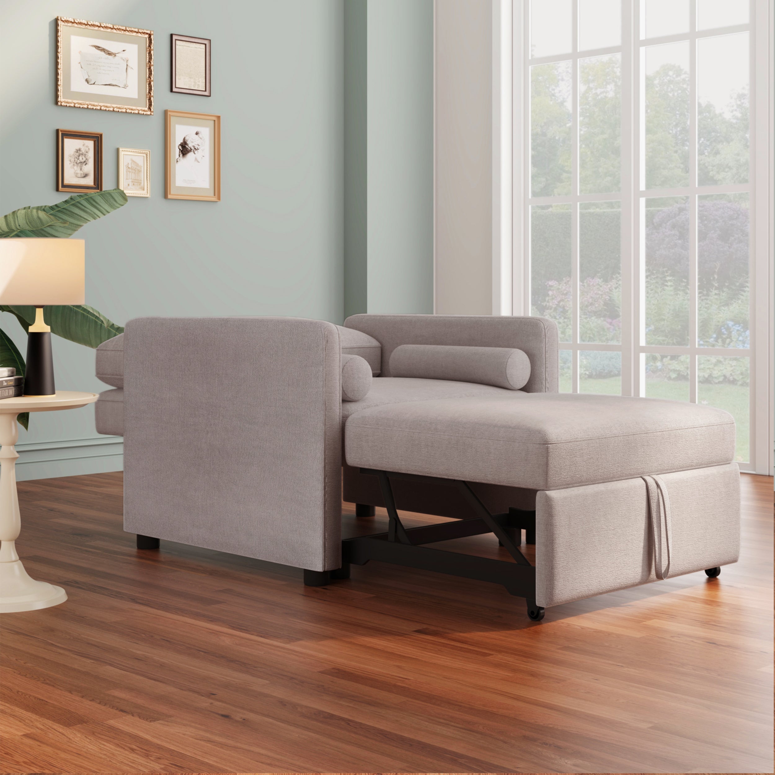 Poltrona Letto 3 in 1 Lino Tan