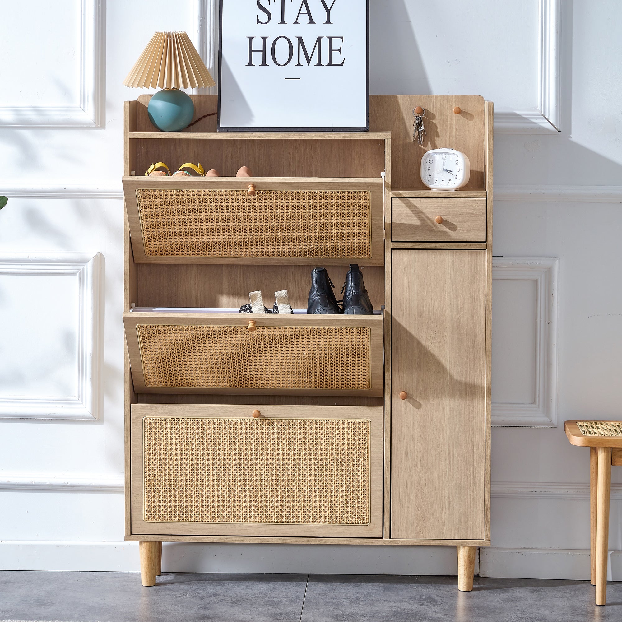 Mobile Contenitore Rattan Naturale