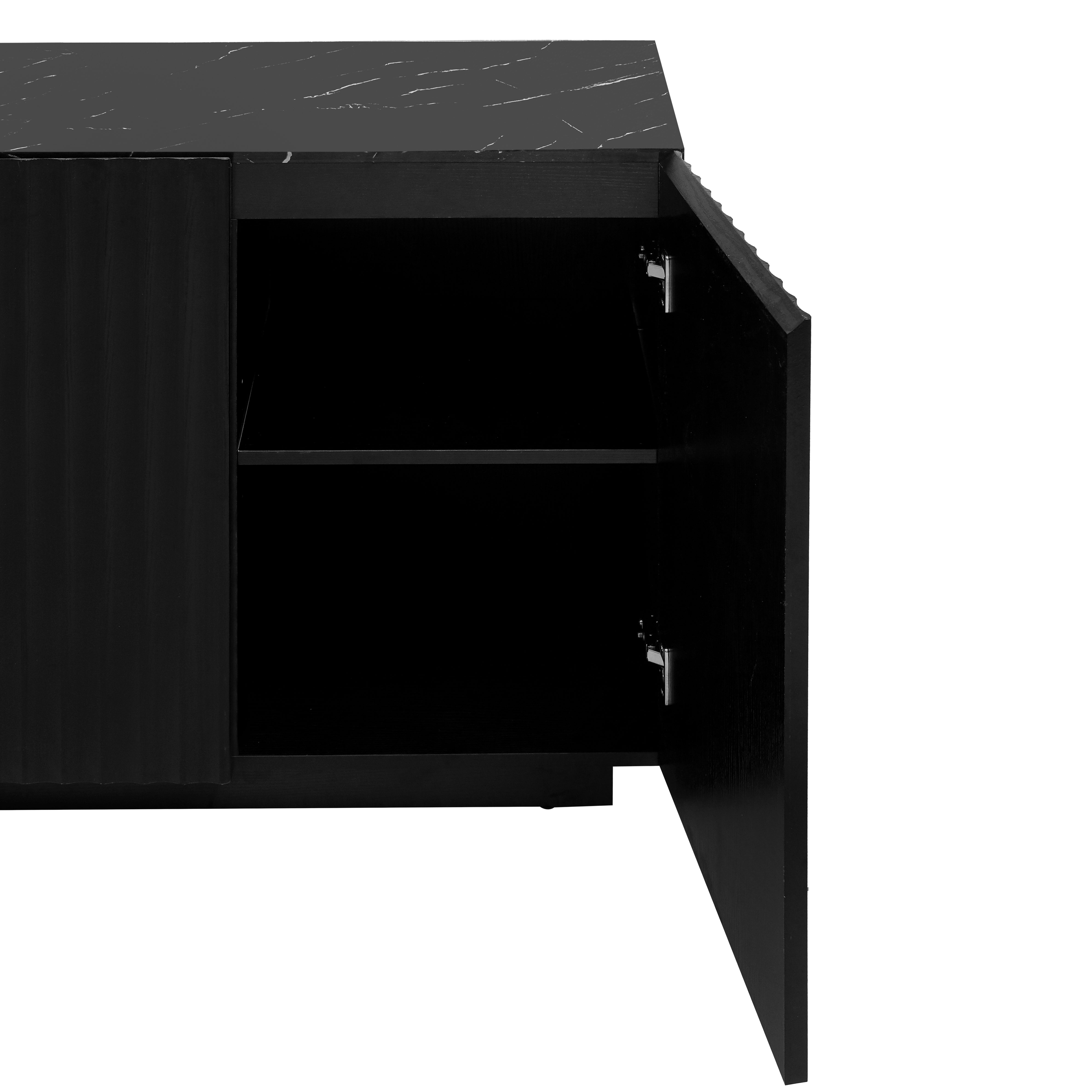 Credenza LED 3 Porte Ripiano Regolabile
