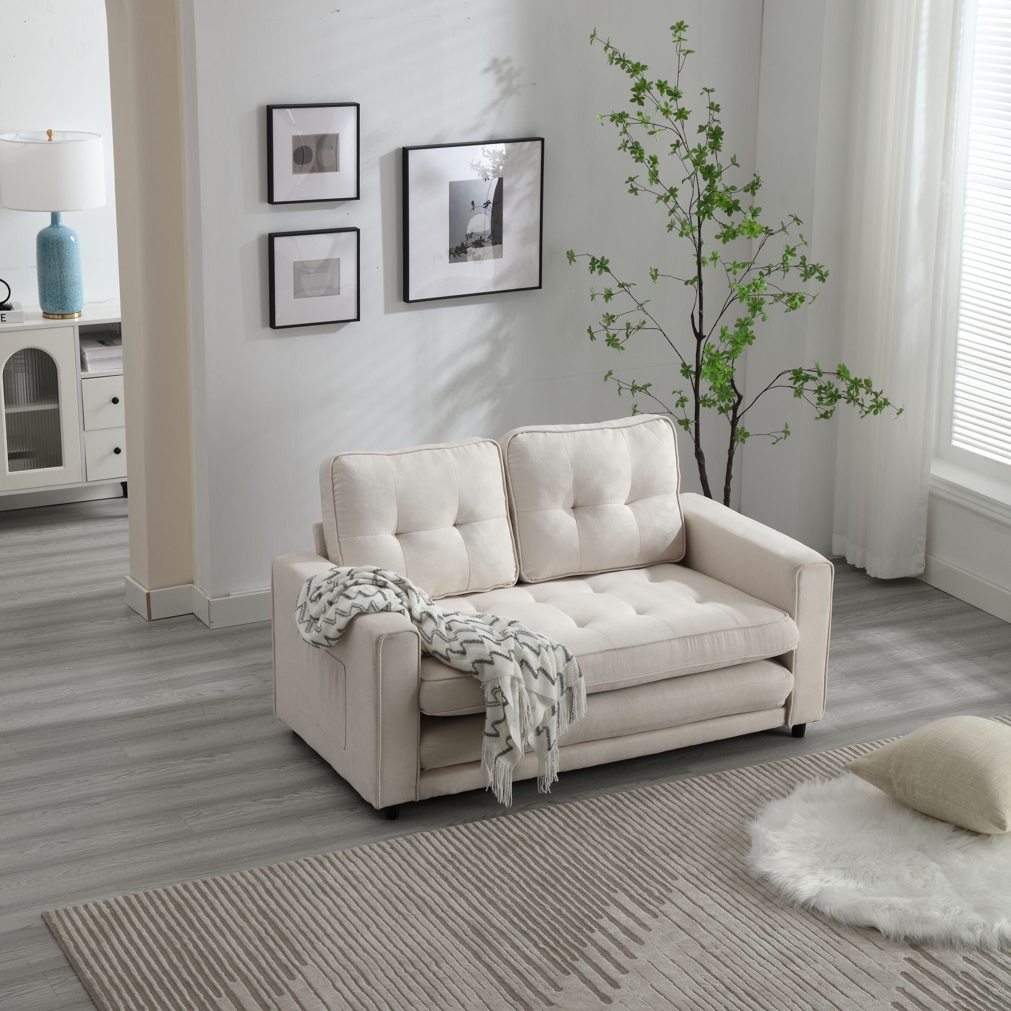 Divano Letto Futon Convertibile 3 Posizioni