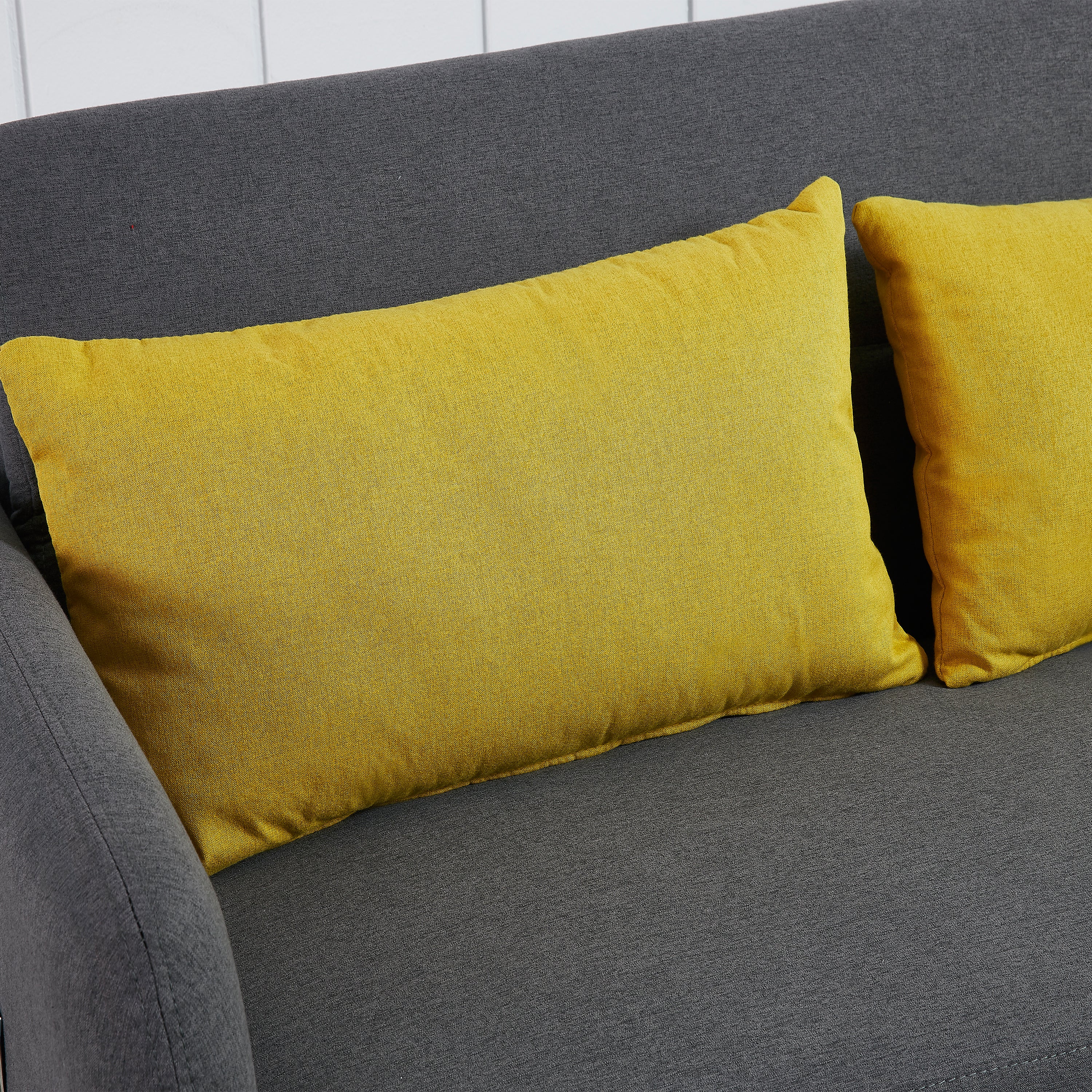Divano Letto Twins in Tessuto Grigio con USB