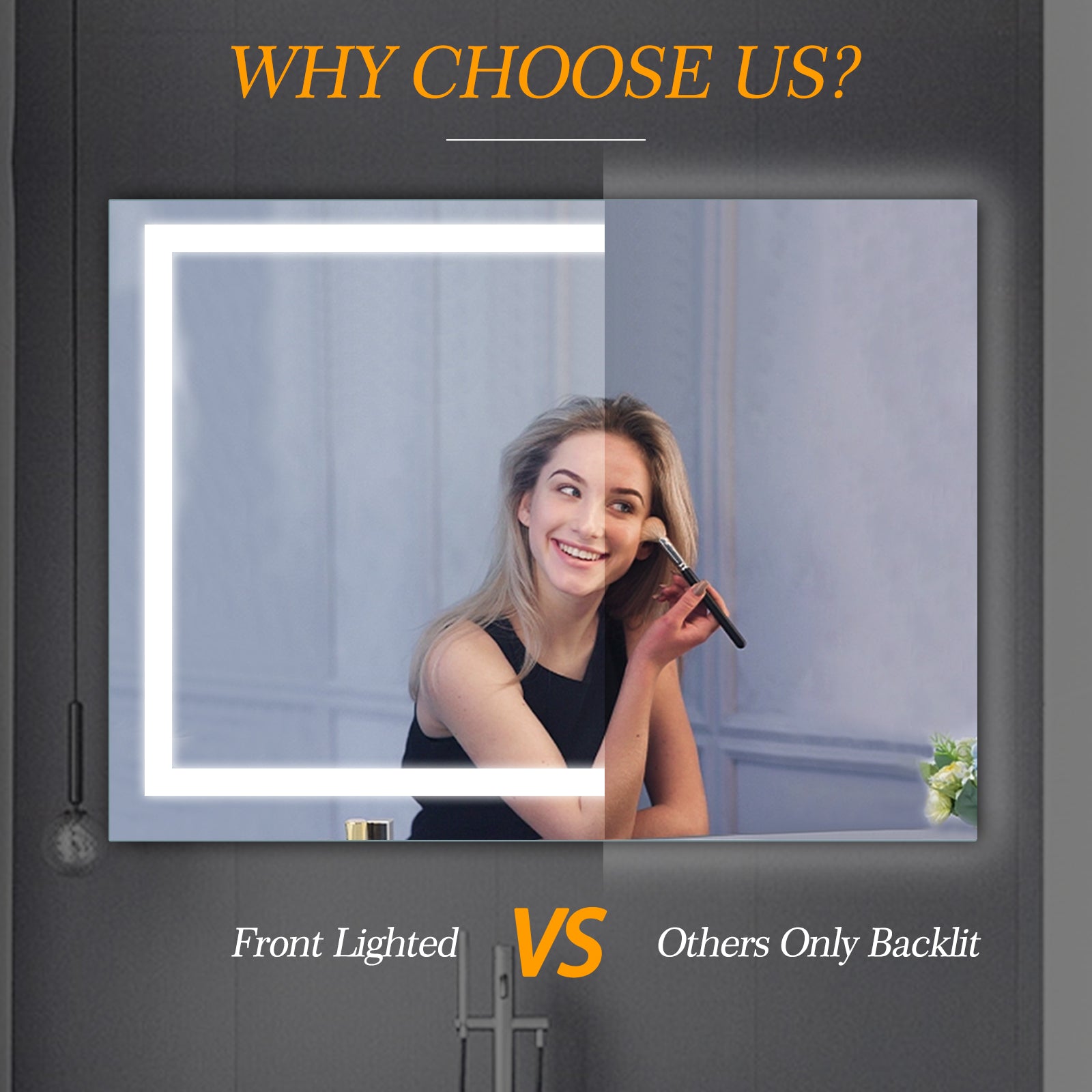 Specchio Bagno LED 122x91cm Anti-Appannamento