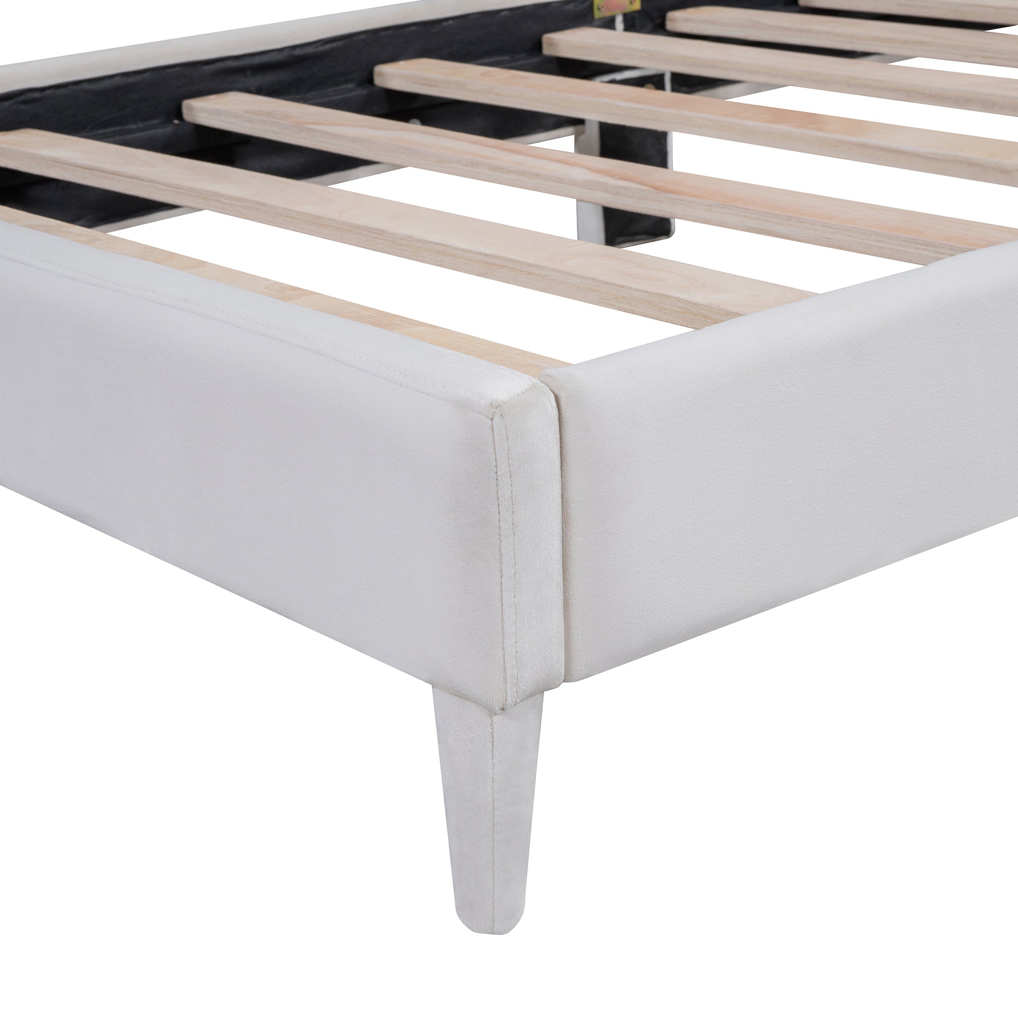 Letto Twin Imbottito Nuvola Velluto Beige