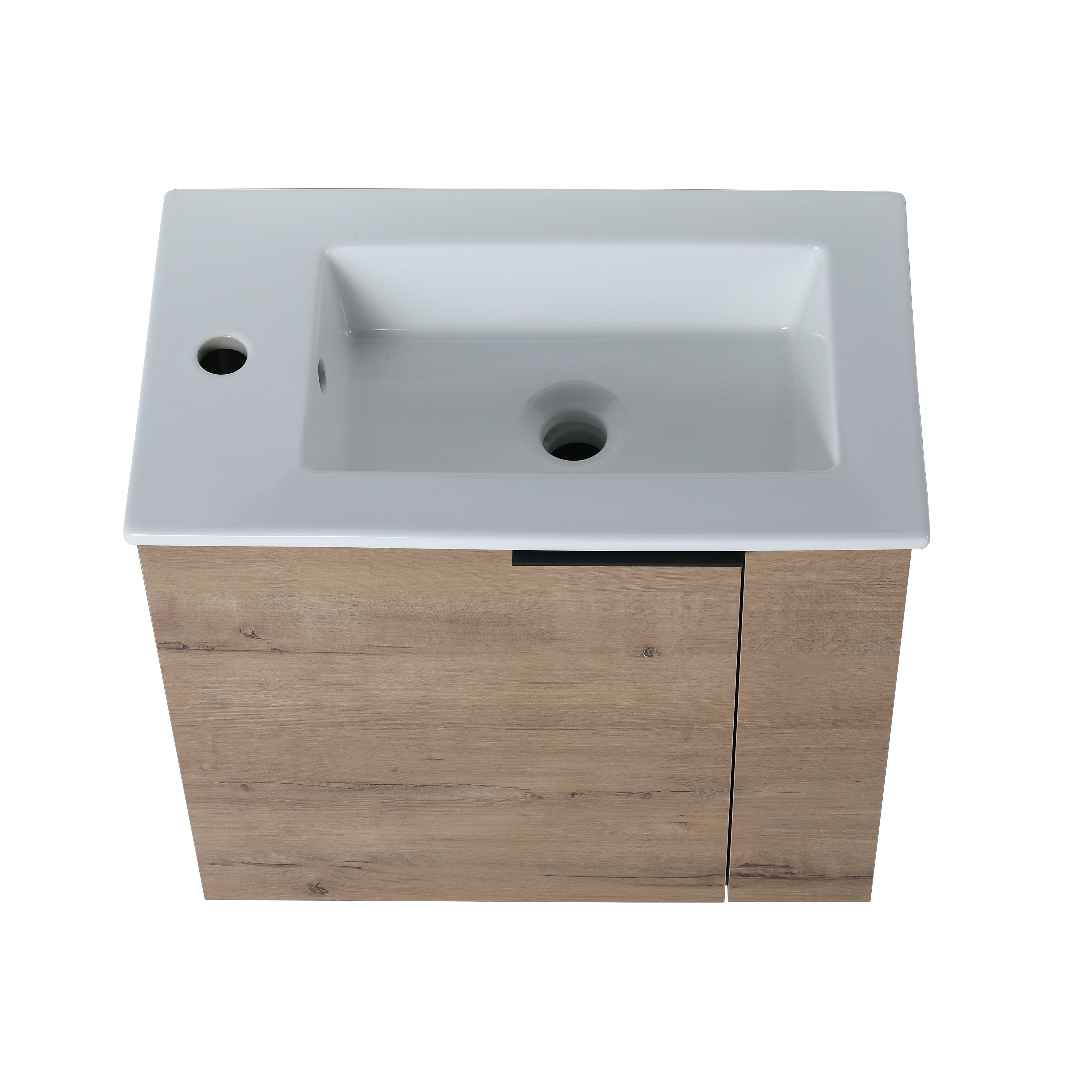 Mobile Bagno Sospeso 56cm Rovere con Lavabo