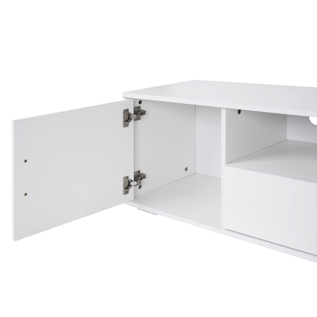 Modern TV Stand with LED Lights – Entertainment Center TV Cabinet with Storage for Up to 75 Inch TVs
