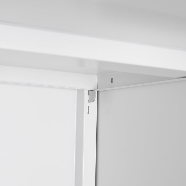 White Mobile Pedestal Copier Cabinet - Office Furniture File and Printer Stand