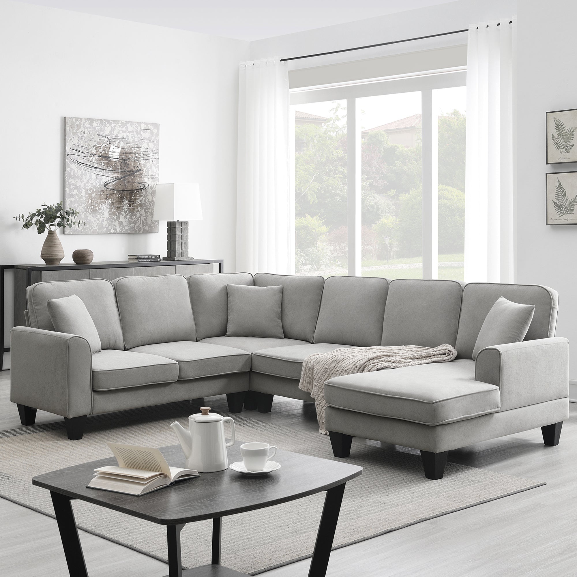Divano Angolare Urbano 7 Posti - Comfort Moderno