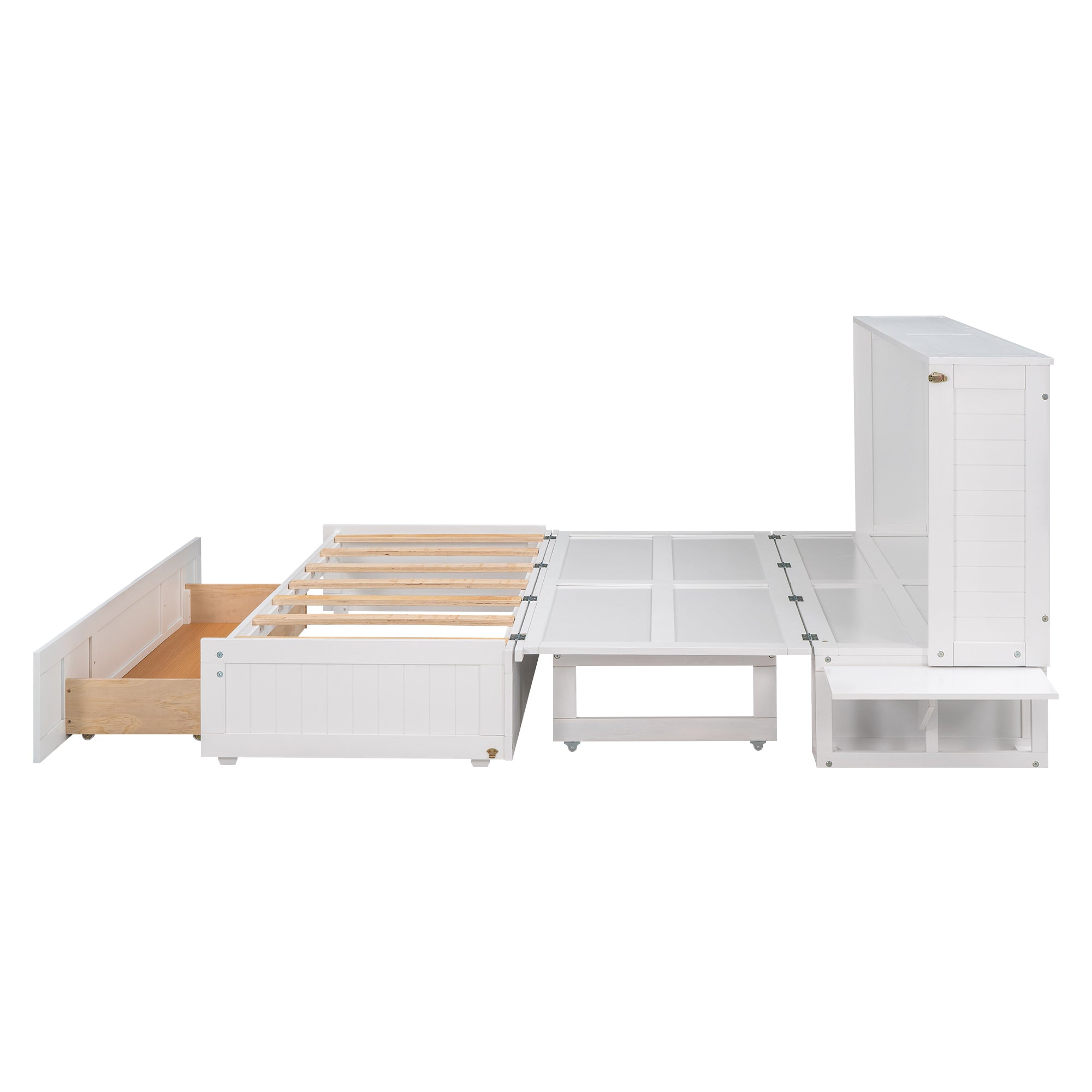 Letto Murphy Queen Bianco con Cassetto
