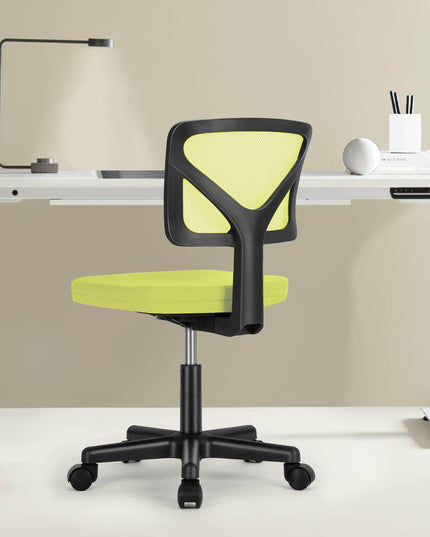 Armless Mesh Office Chair, Ergonomic Computer Desk Chair