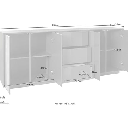 Credenza BLOOM da 220 cm.