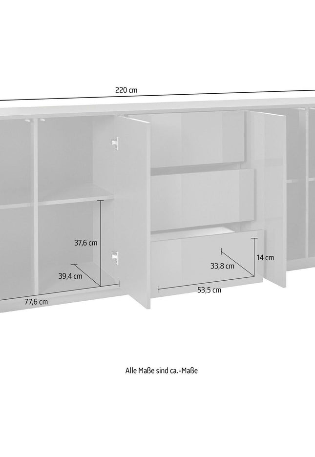 Credenza BLOOM da 220 cm.