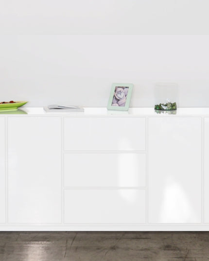Credenza BLOOM da 220 cm - Bianco laccato lucido