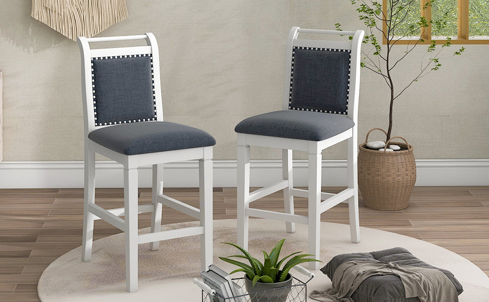 Set Tavolo Pranzo 3 Pezzi Ribaltabile Bianco Grigio