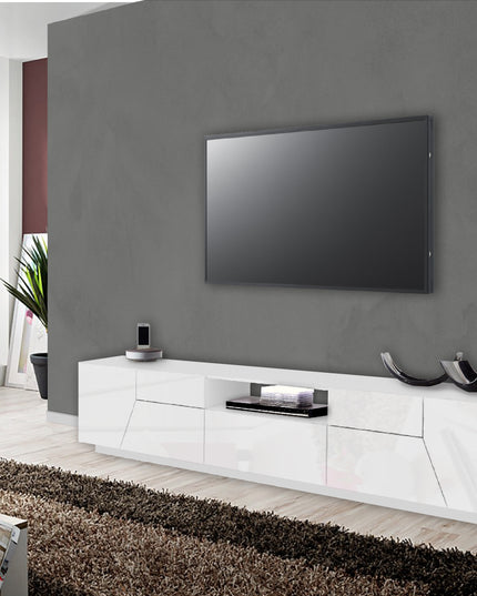 Porta tv ALIEN 220 cm - Bianco laccato lucido