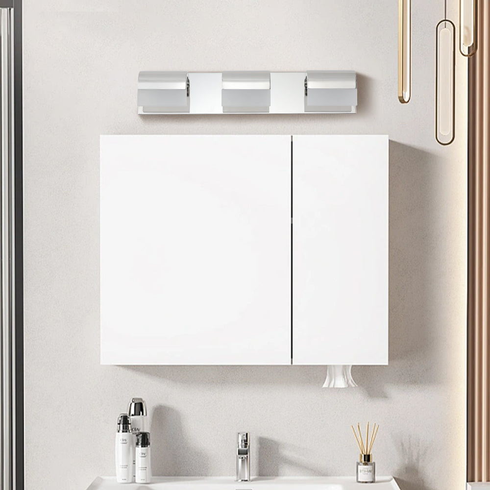 Lampada Bagno LED 3 Luci Cromata