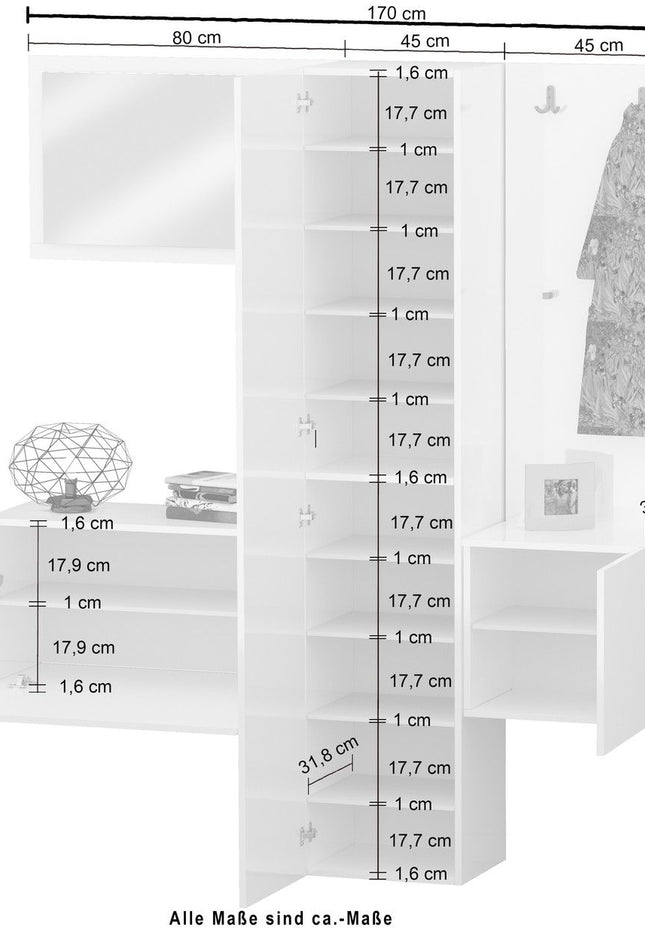 Set ingresso KOMPACT da 4 pezzi.