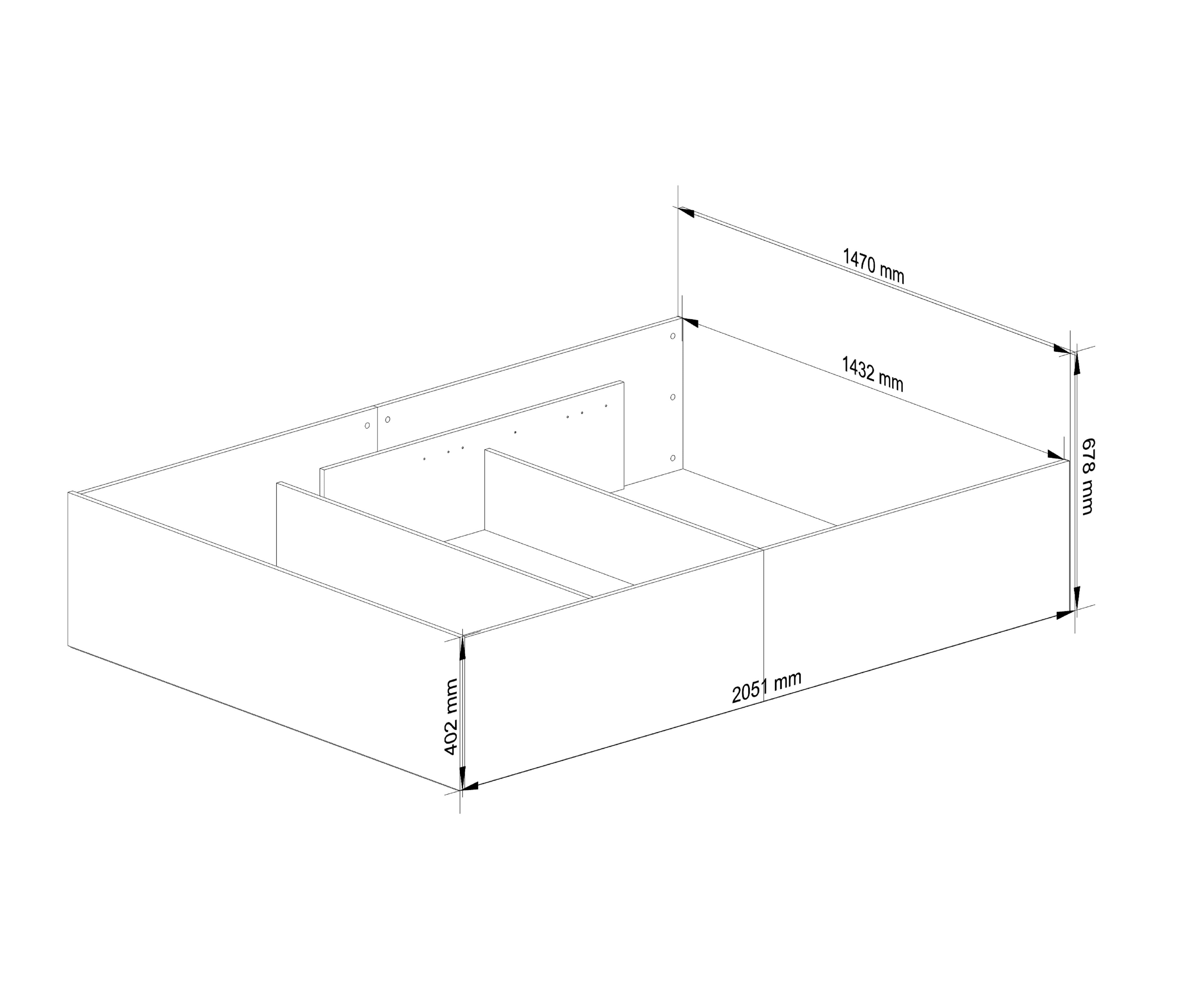 Letto Contenitore CLP 140x200 cm con Rete – Sonoma