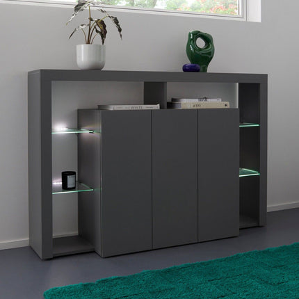 Madia alta ESSENTIAL da 150 cm con 3 ante.