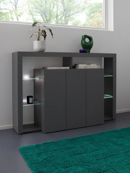 Madia alta ESSENTIAL da 150 cm con 3 ante.