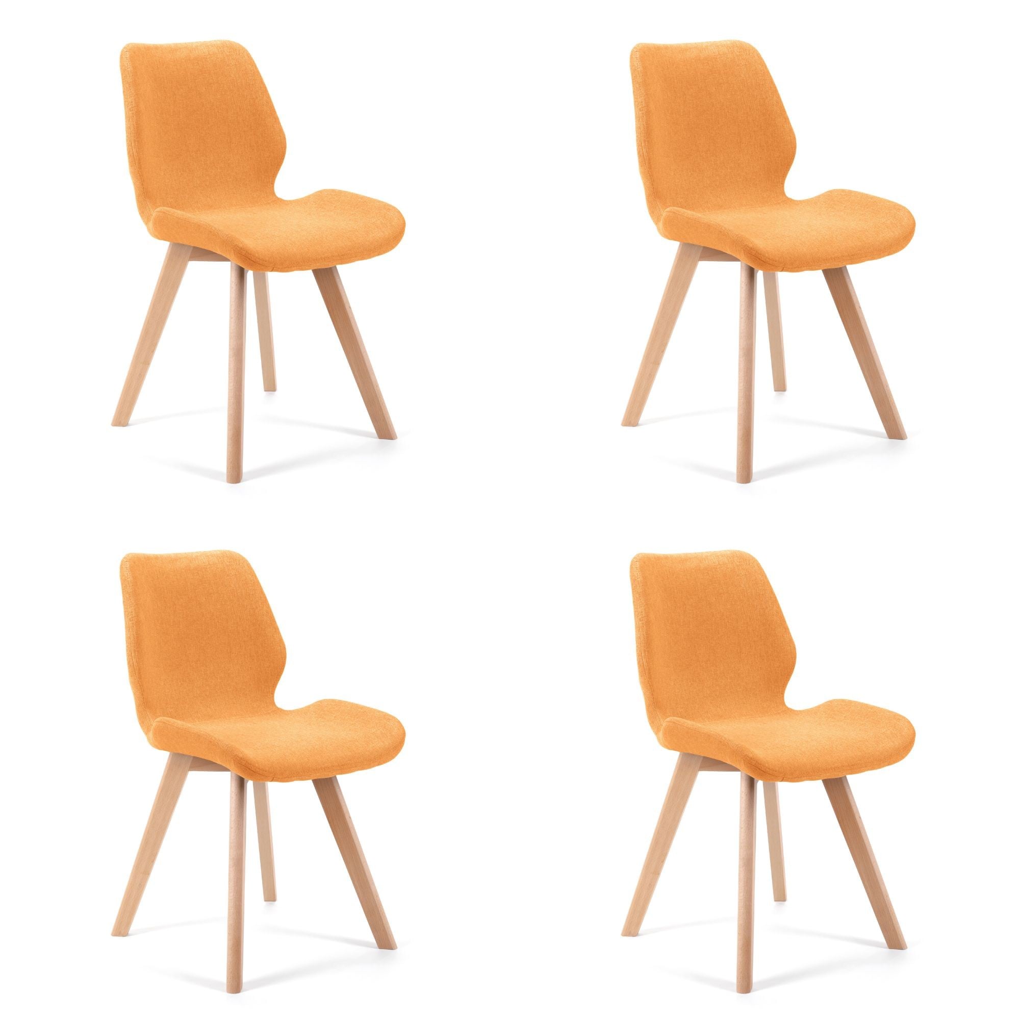 Set 4 Sedie Sera Imbottite – Arancione