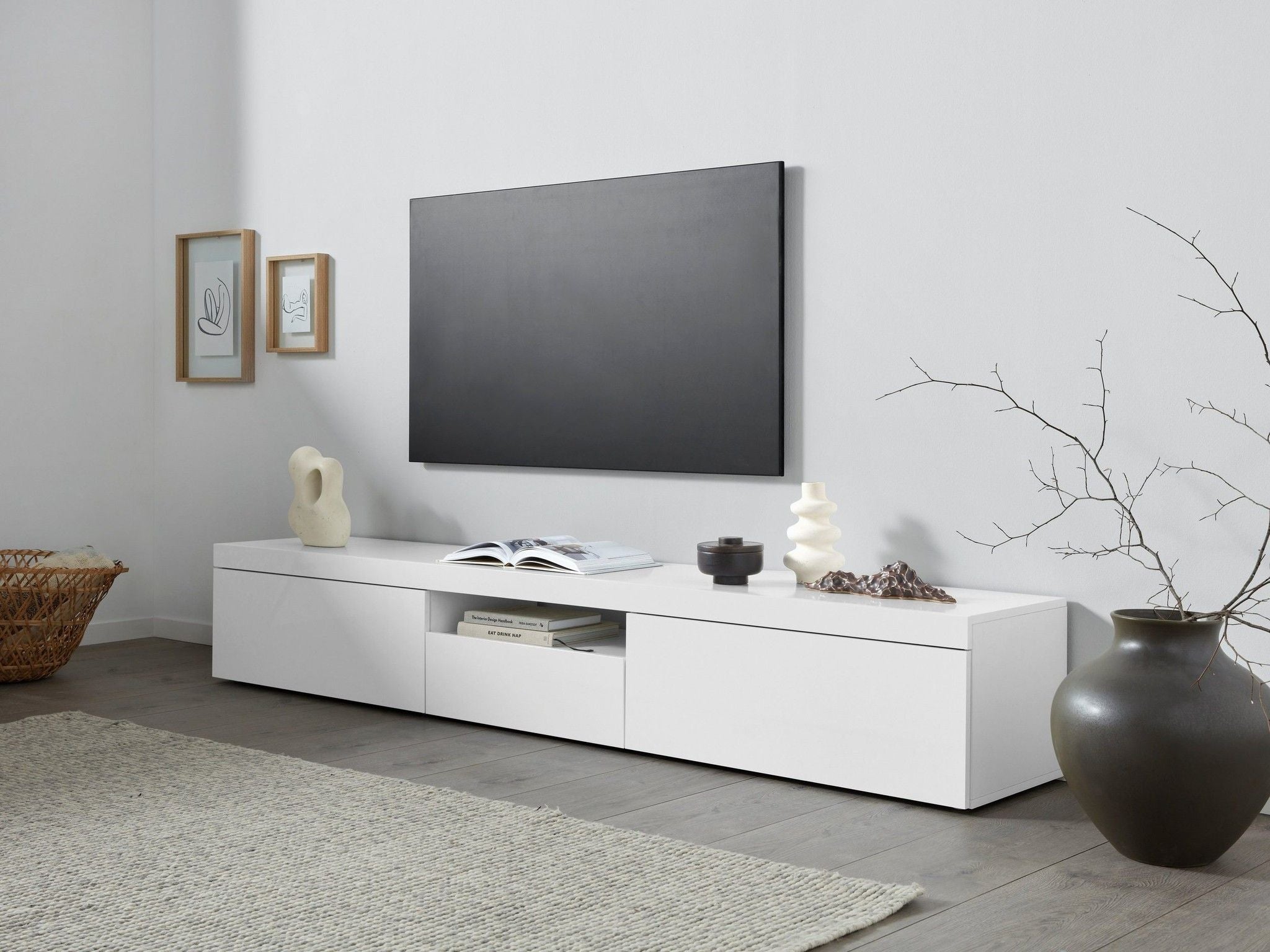 Porta TV ESSENTIAL 220 cm 2 anta 1 ribalta.