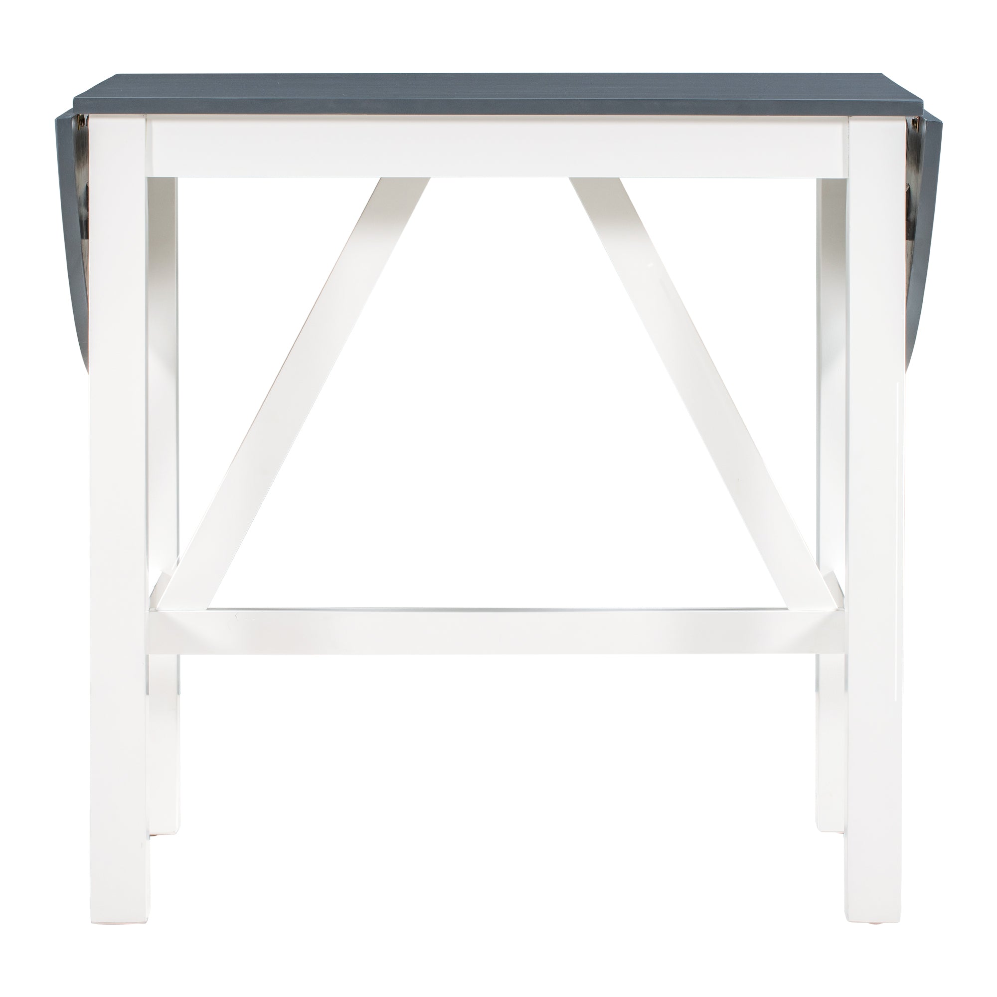 Set Tavolo Pranzo 3 Pezzi Ribaltabile Bianco Grigio