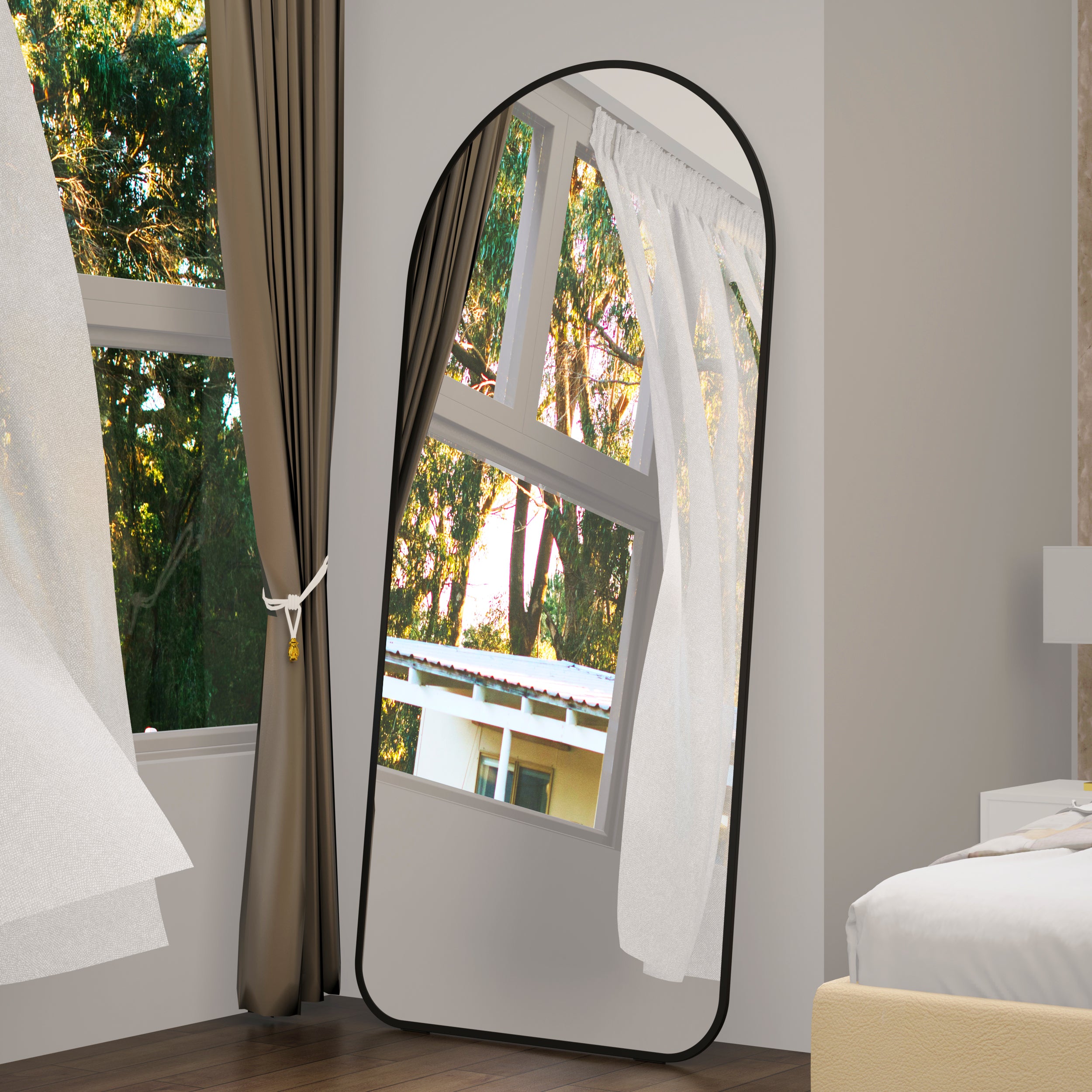Specchio Arco 180x81cm Nero Corpo Intero