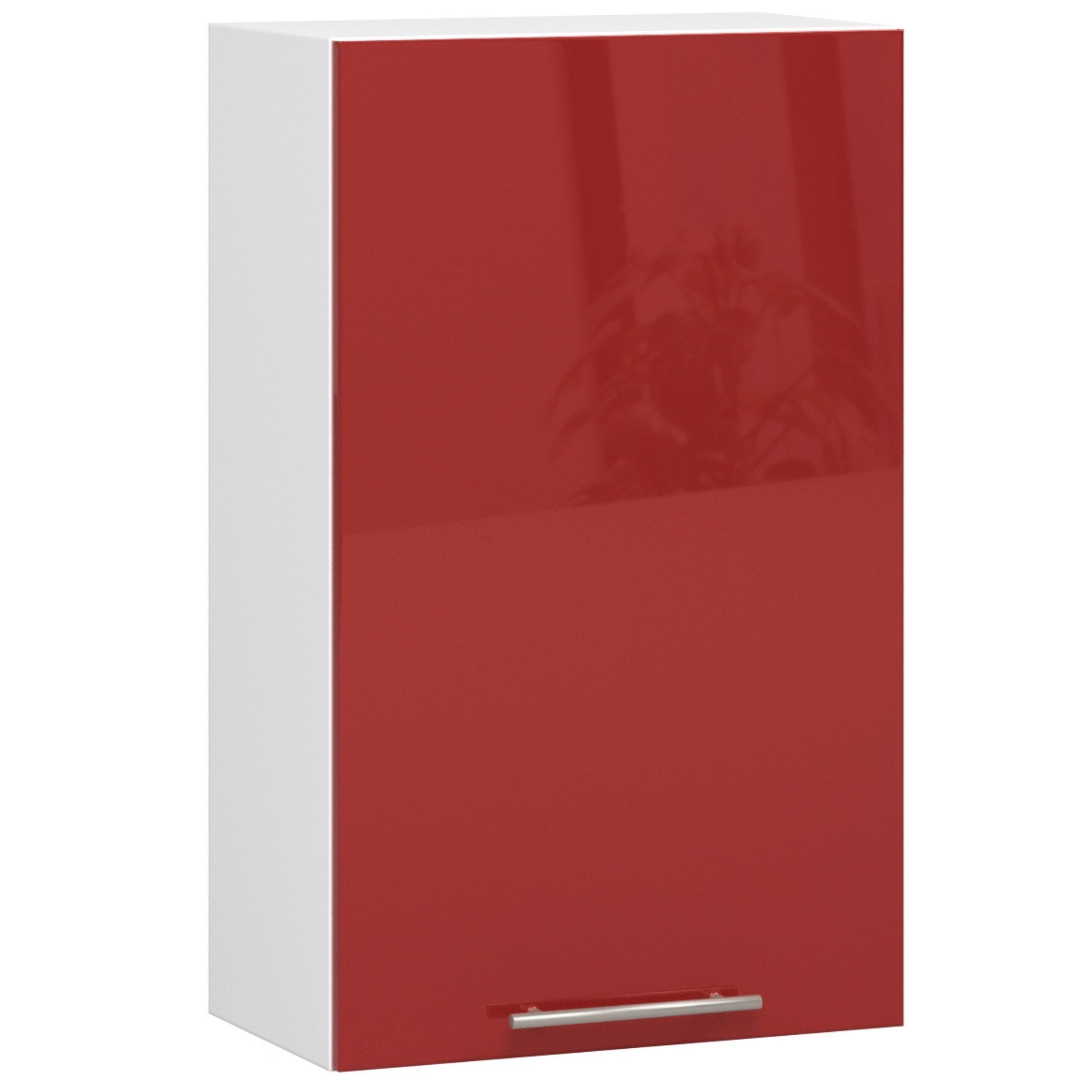 Pensile Cucina Linea 50 cm 1 Anta – Bianco/Rosso Lucido