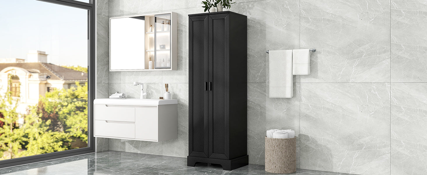 Mobile Alto Bagno Nero 2 Ante 181cm