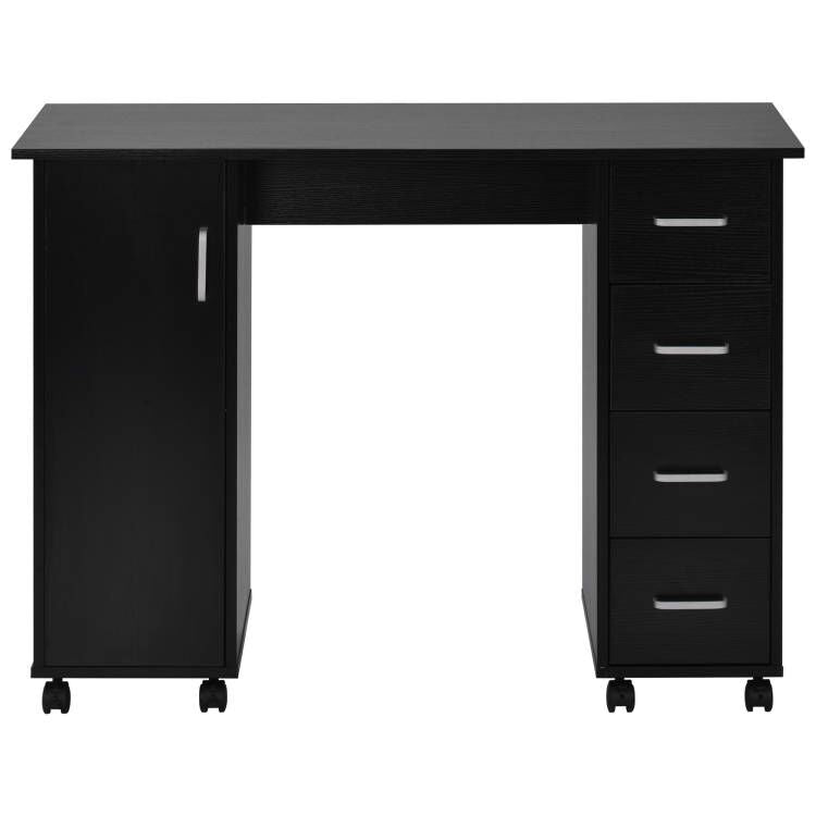 Scrivania Ufficio Nero Bianco con Cassetti