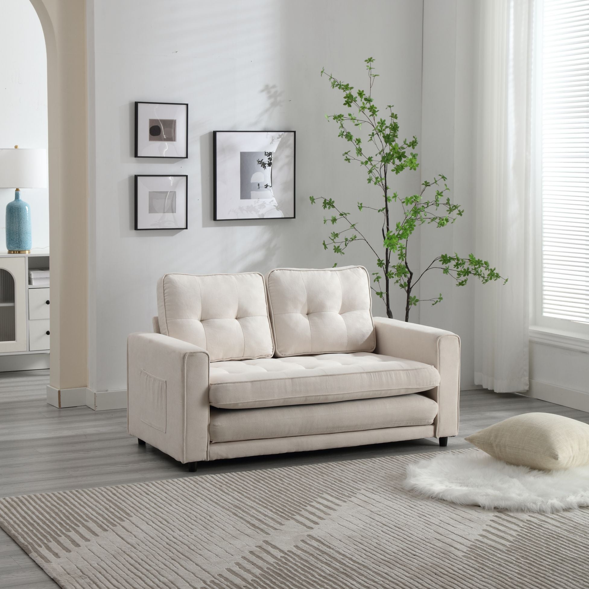 Divano Letto Futon Convertibile 3 Posizioni