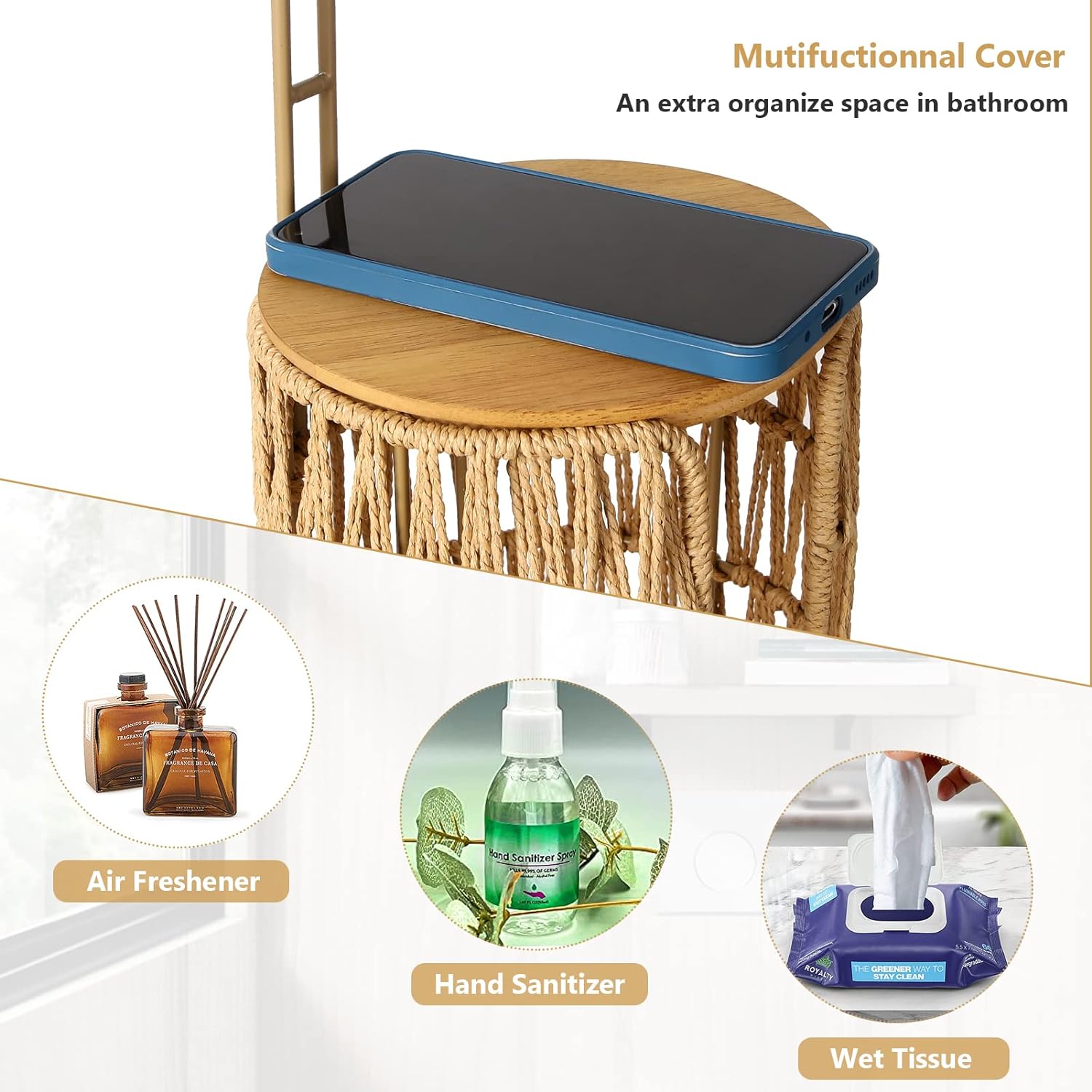 Portarotolo Carta Igienica Intrecciato