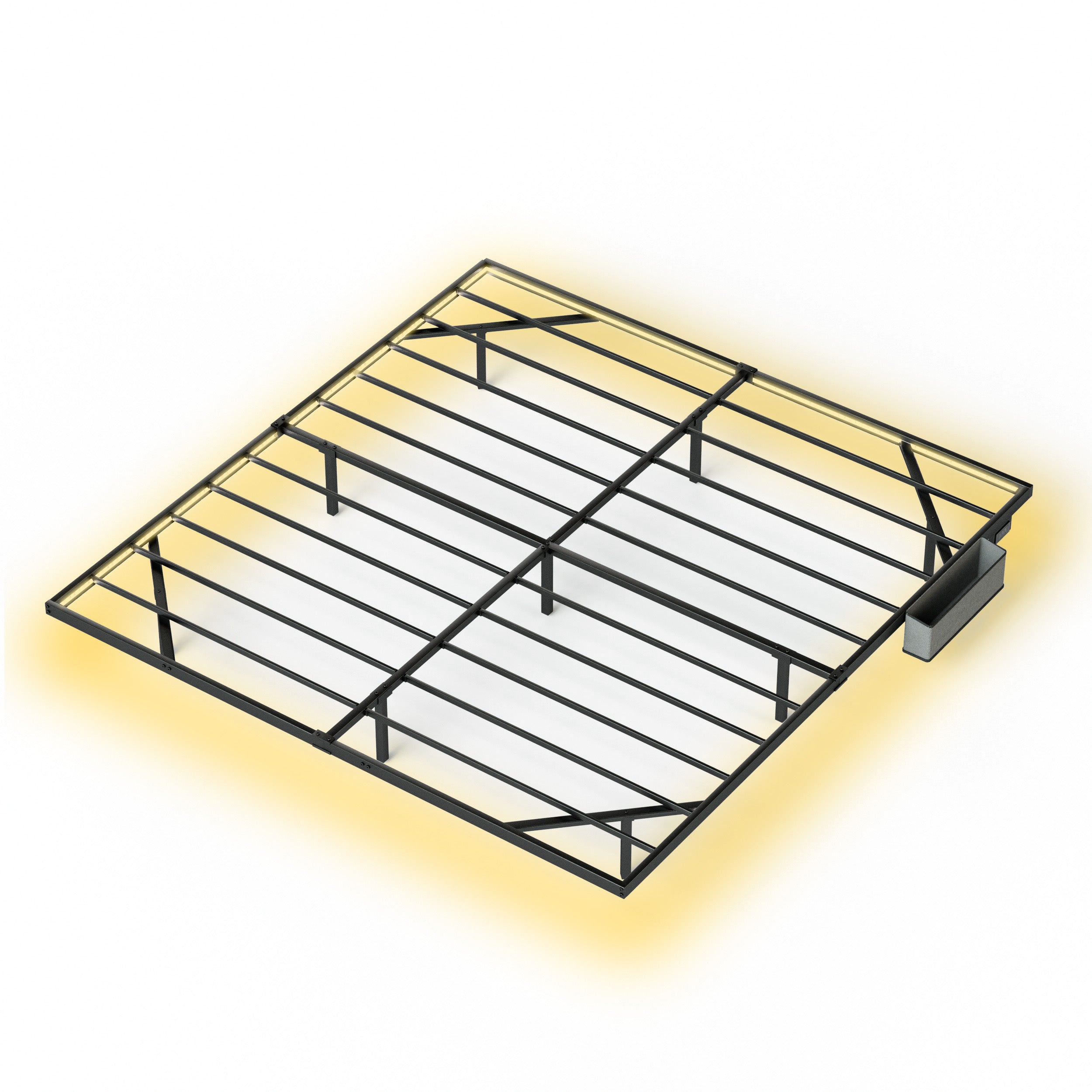 Letto King Size Sospeso LED e Ricarica