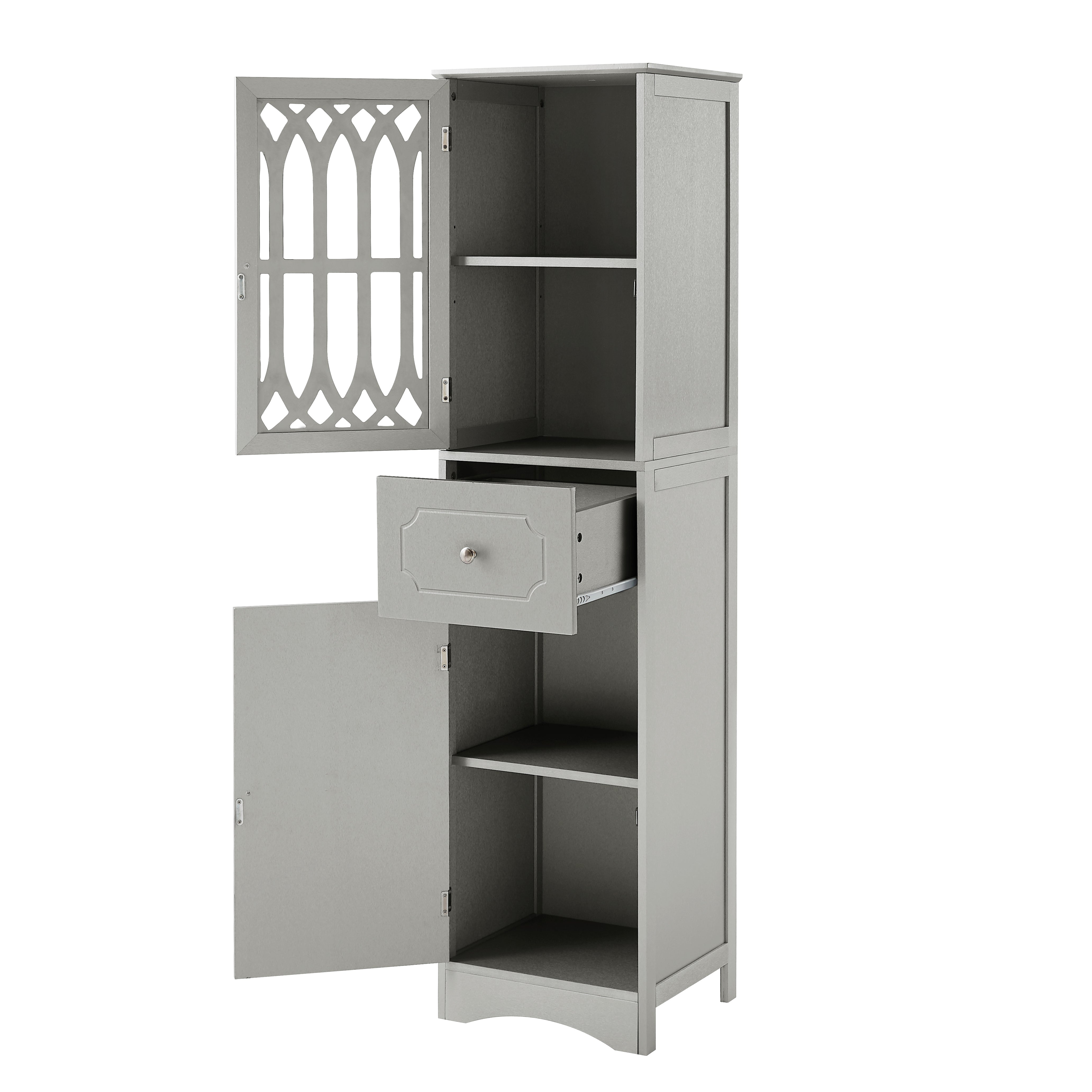 Mobile Bagno Alto con Cassetto Grigio