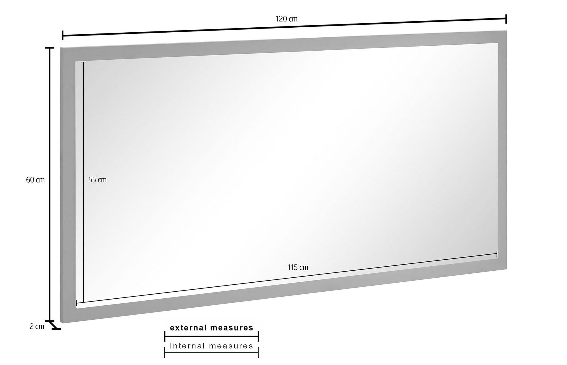 Specchiera MAGIC 120 cm.