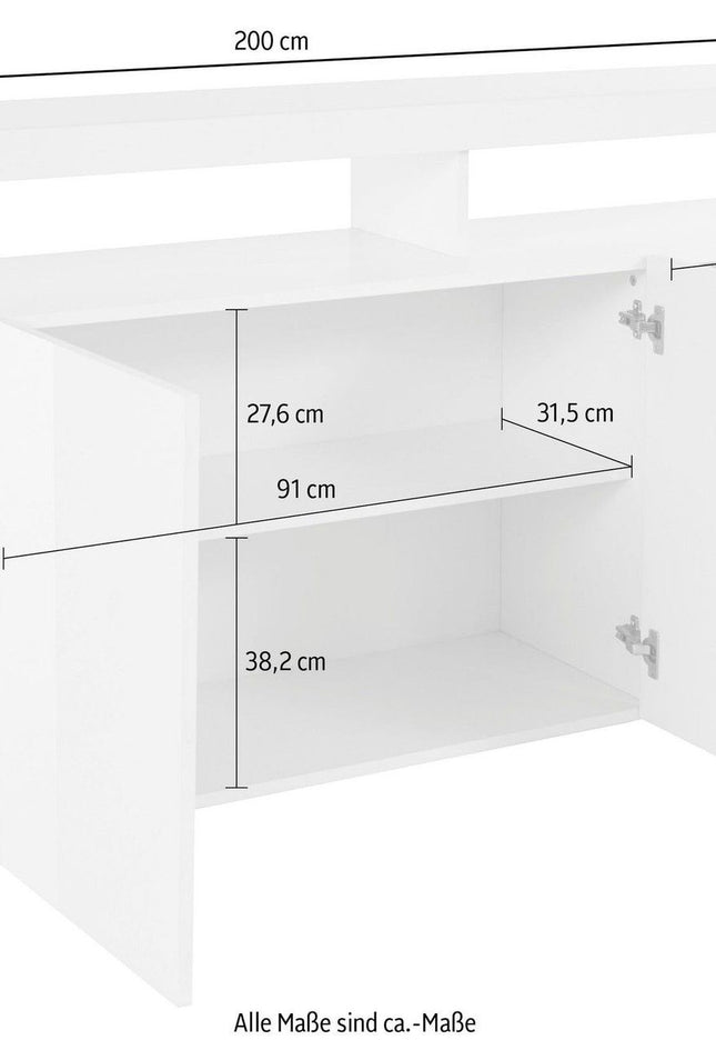 Credenza ESSENTIAL 3 ante da 200 cm.