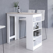 Tavolo Bar 115 cm Bianco / Rovere Sonoma