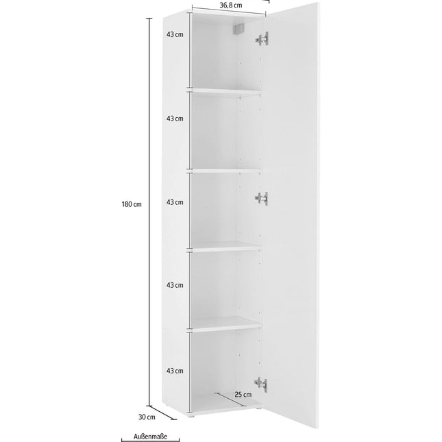Colonna MARUSKA 1 anta battente - Antracite opaco