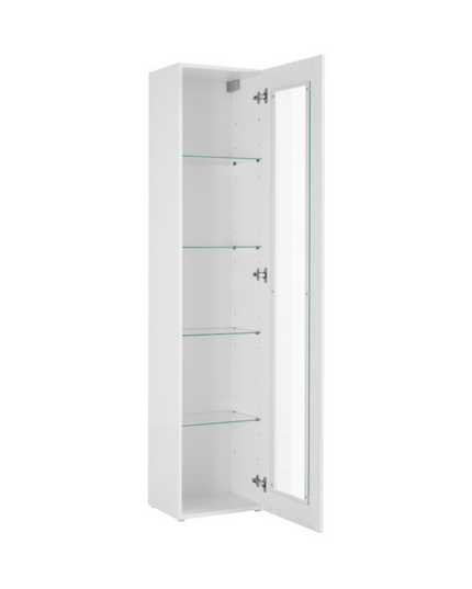Vetrina MARUSKA 1 anta - Bianco laccato lucido