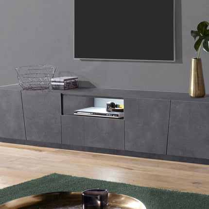 Porta tv VEGA 220 cm 4 ante battenti + 1 cassetto.