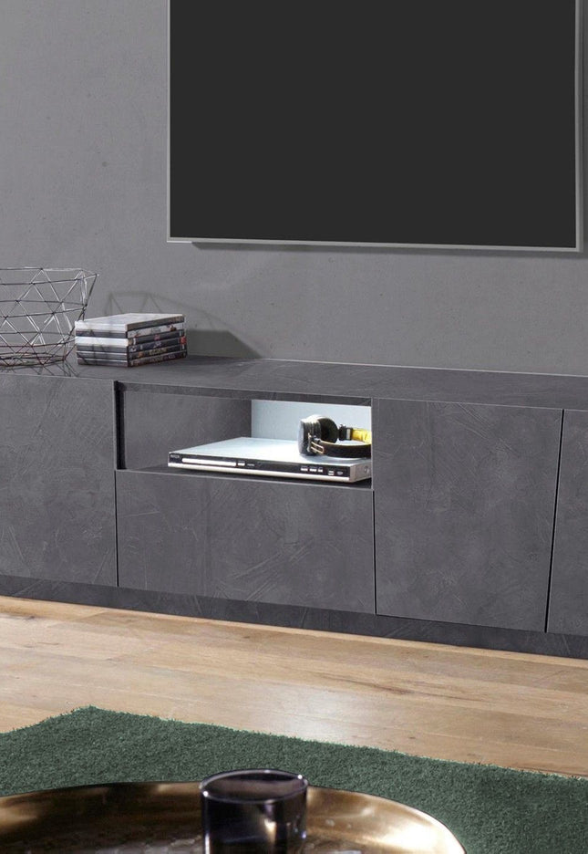 Porta tv VEGA 220 cm 4 ante battenti + 1 cassetto.