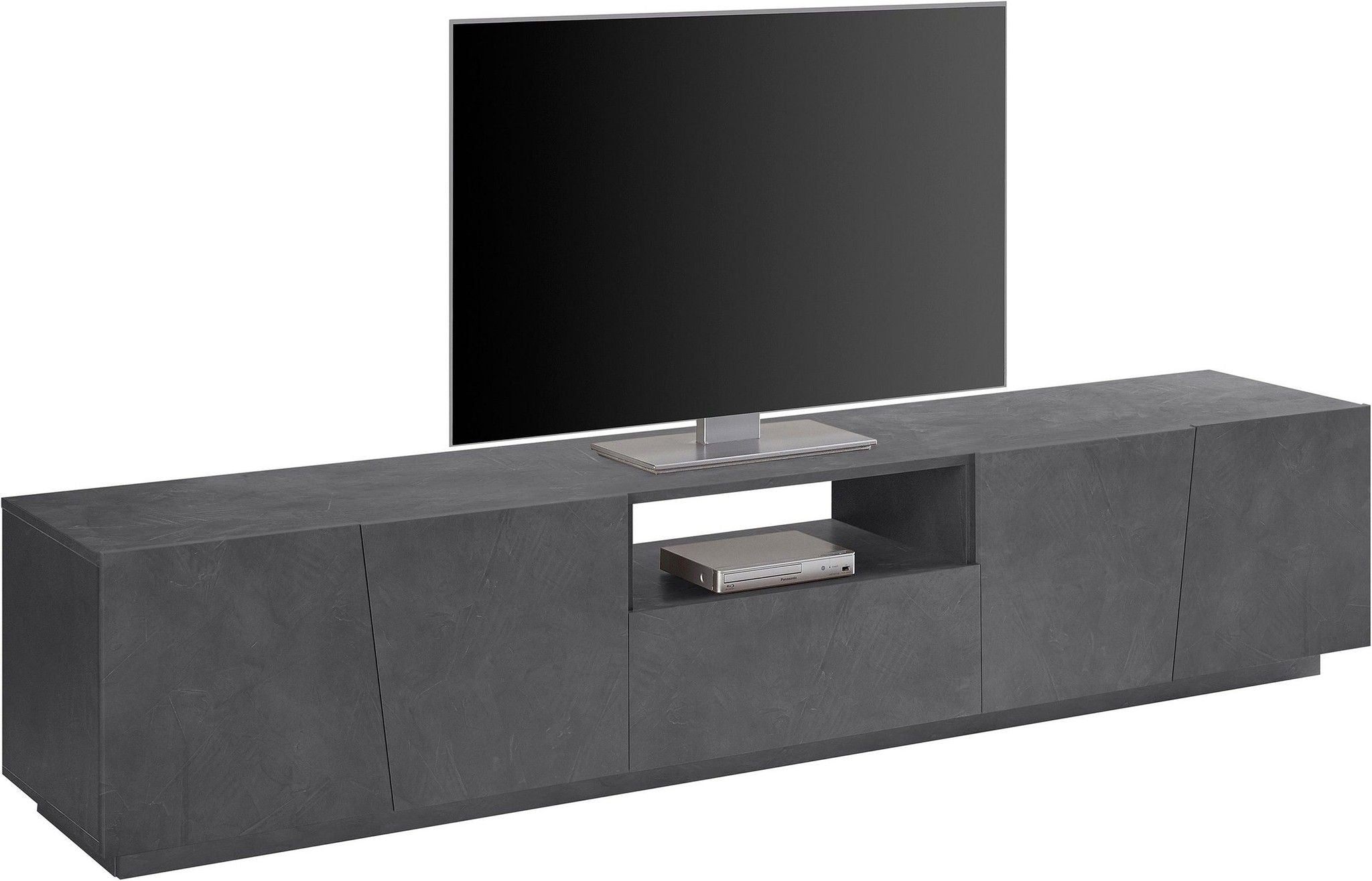 Porta tv VEGA 220 cm 4 ante battenti + 1 cassetto.