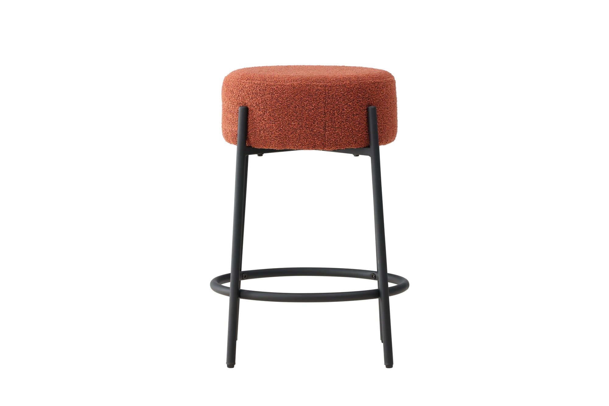 Tucson Bar Chair – Rust Boucle & Black Legs