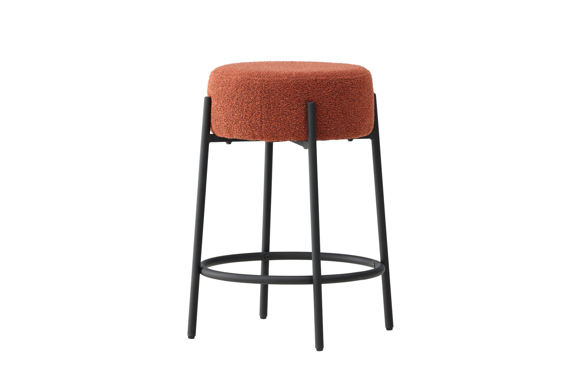 Tucson Bar Chair – Rust Boucle & Black Legs