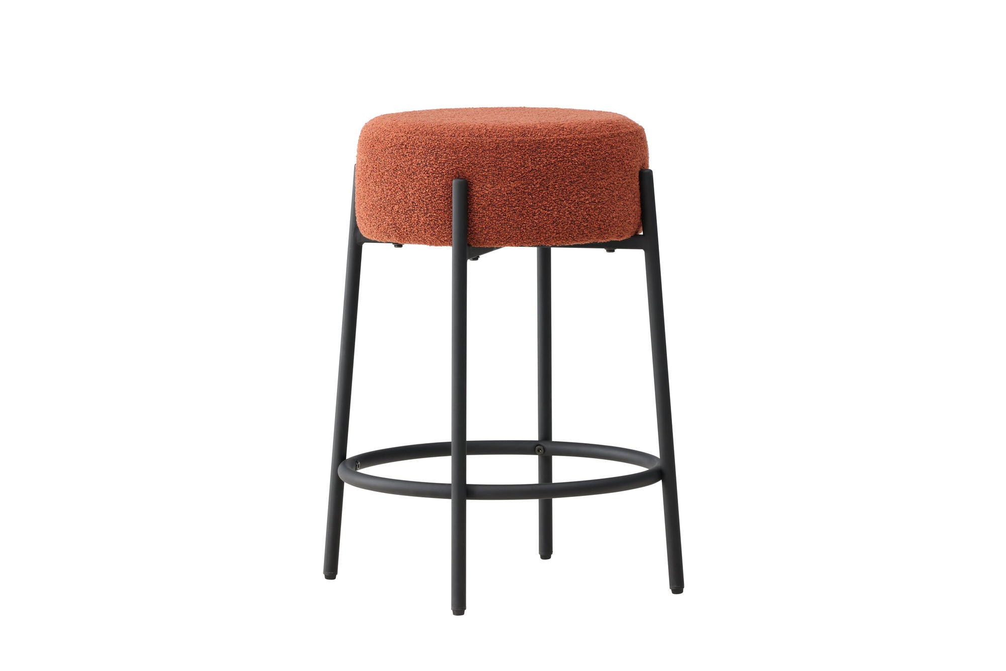 Tucson Bar Chair – Rust Boucle & Black Legs