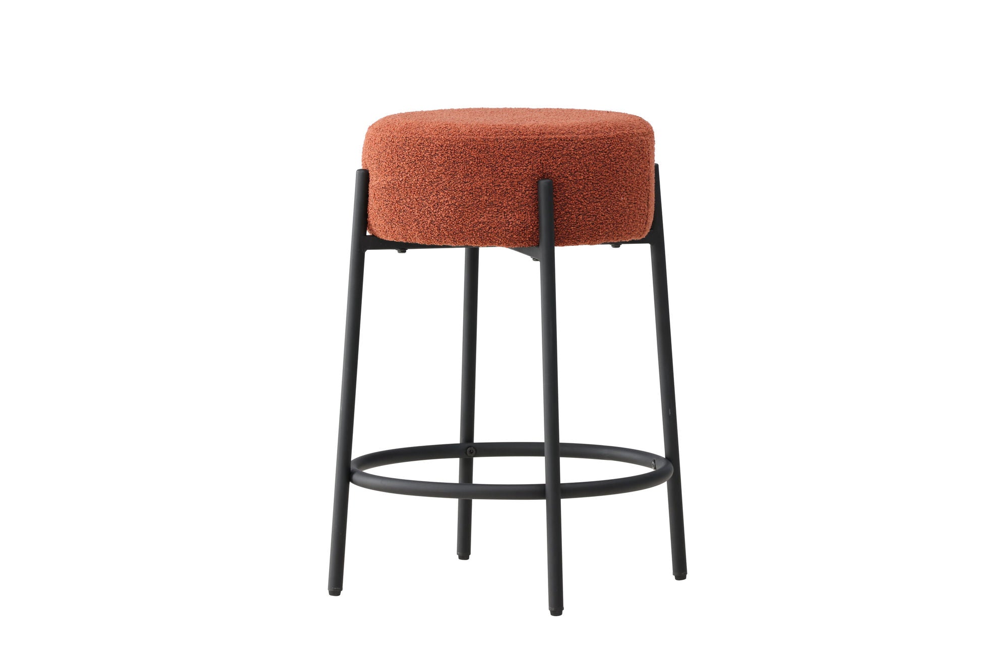 Tucson Bar Chair – Rust Boucle & Black Legs