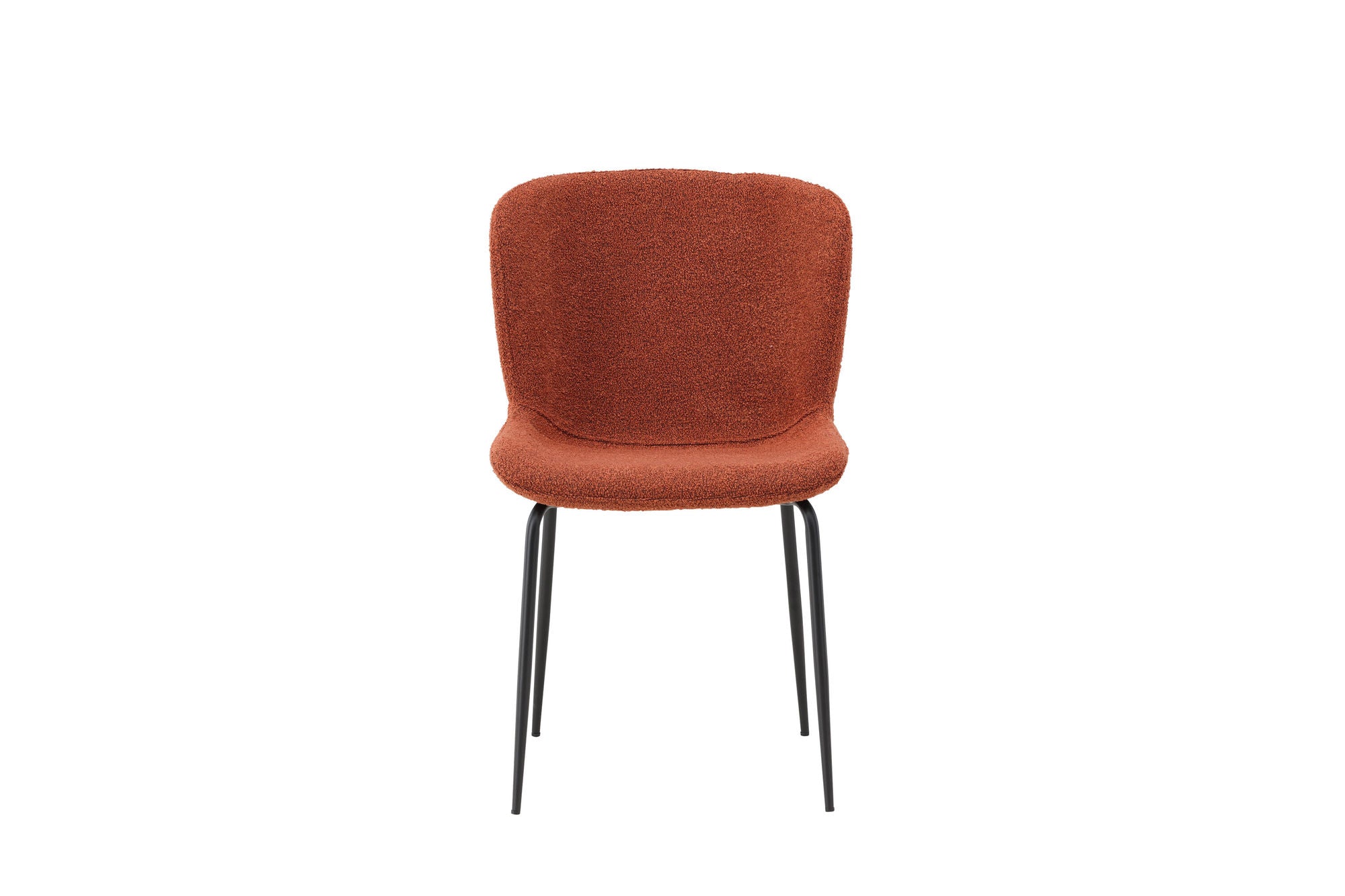 Modesto Dining Chair 2-pack - Black Legs / Roasty Boucle