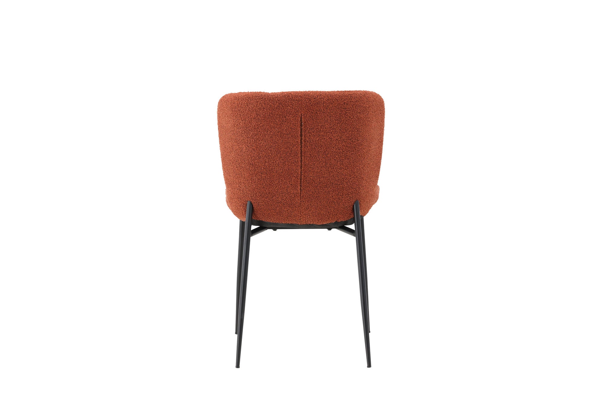 Modesto Dining Chair 2-pack - Black Legs / Roasty Boucle