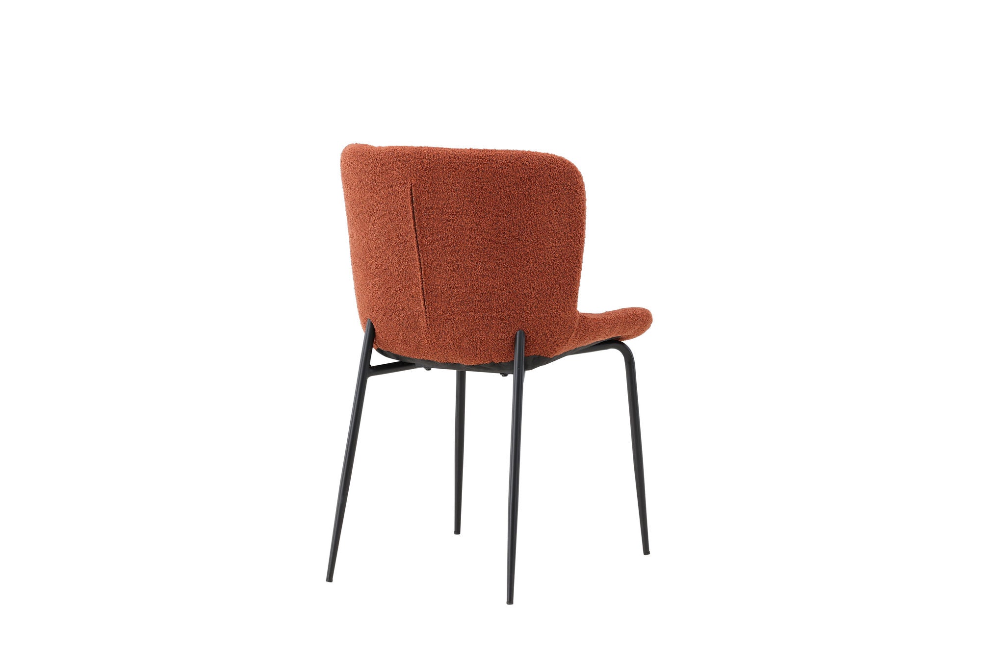 Modesto Dining Chair 2-pack - Black Legs / Roasty Boucle